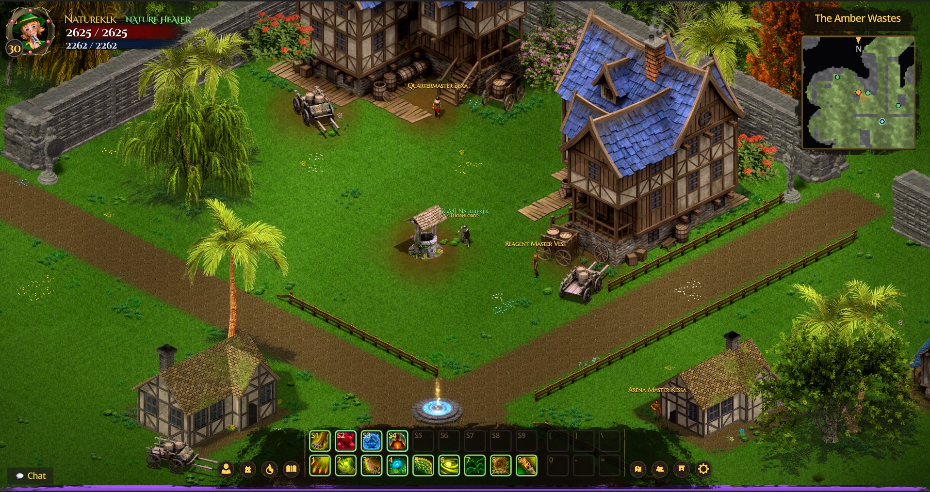 The Caravanserai: the quartermaster, reagent master and arena master around the outpost